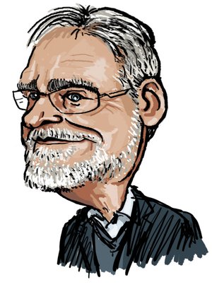 Institutleder Jens Christian Djurhuus. Tegning: Ken Kragsfeldt