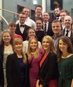 Bestyrelsen foreviget sammen med æresmedlem og tidligere institutleder Jens Christian Djurhuus i forbindelse med jubilæet fredag d. 6. december.