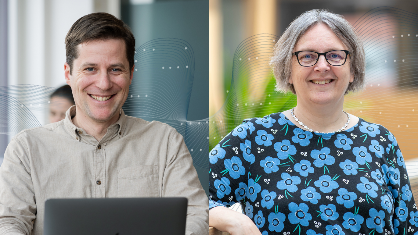 Professor Stine Sofia Korreman og lektor Adam Hulman står i spidsen for fakultetets nye netværk, som skal samle forskere om AI i sundhed.