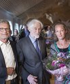 [Translate to English:] Trine Hyrup Mogensen hilste ved prisoverrækkelsen på nobelprismodtager Jens Chr. Skou, som har lagt navn til den nye talentpris. Foto: Lars Kruse/AU.