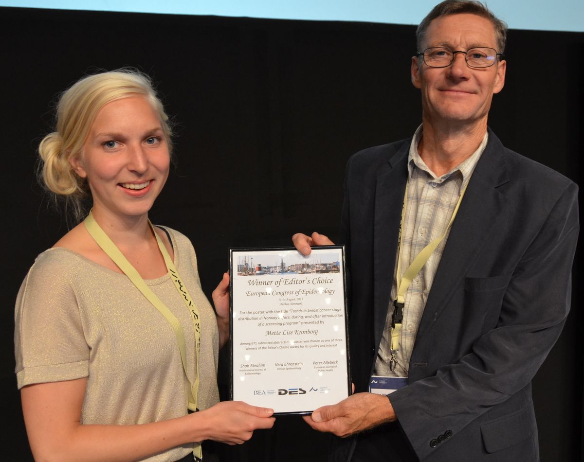 Det var blandt 650 internationale forskere, at Mette Lise Kronborgs bachelorprojekt blev udvalgt til Editors' Choice.